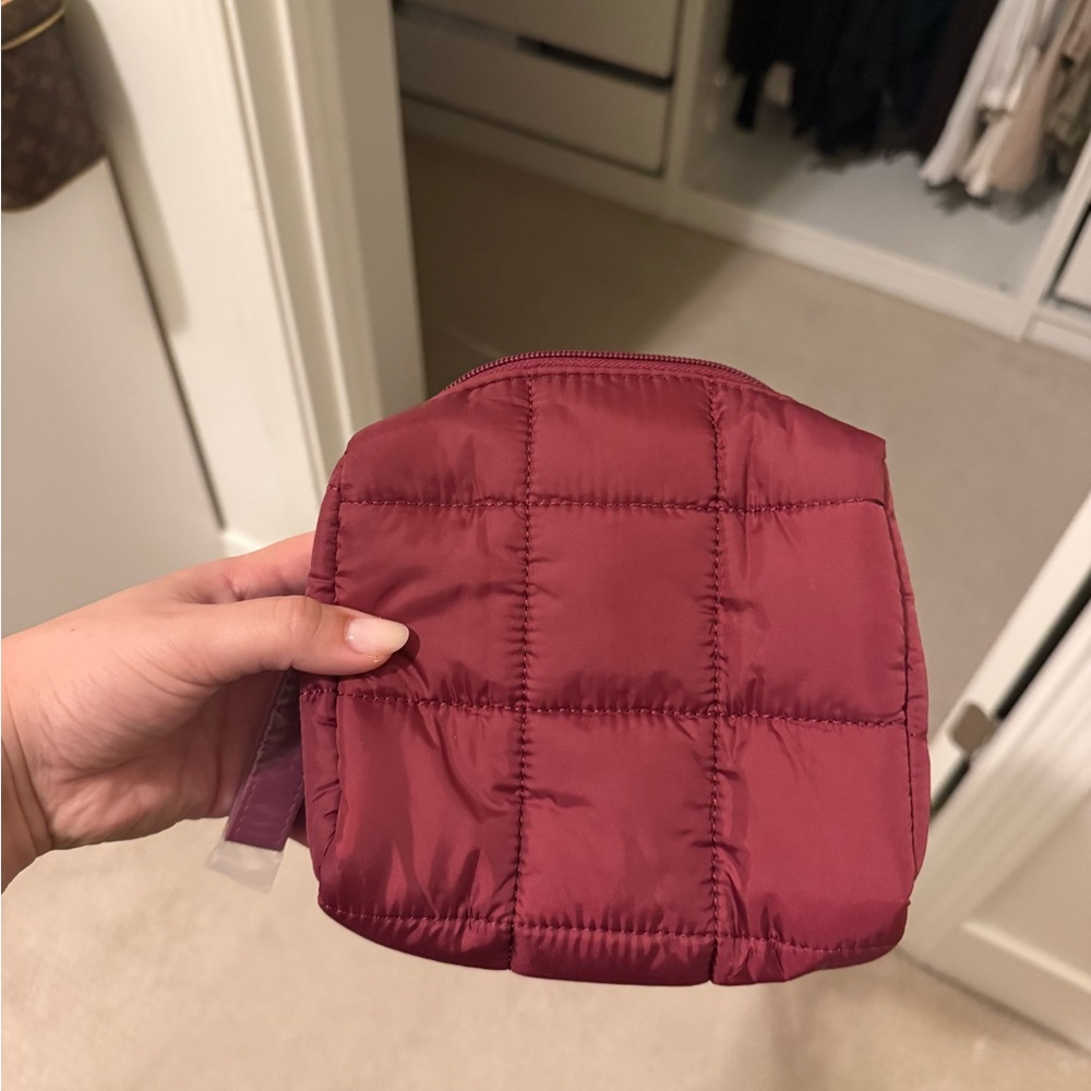 Rare beauty puff makeup pouch never used